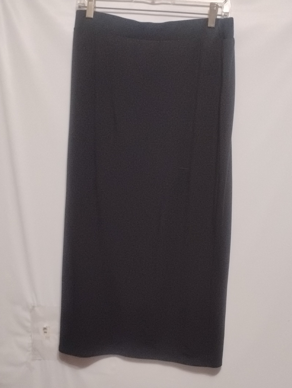 Garnet Hill Black Maxi Straight Versatile Skirt